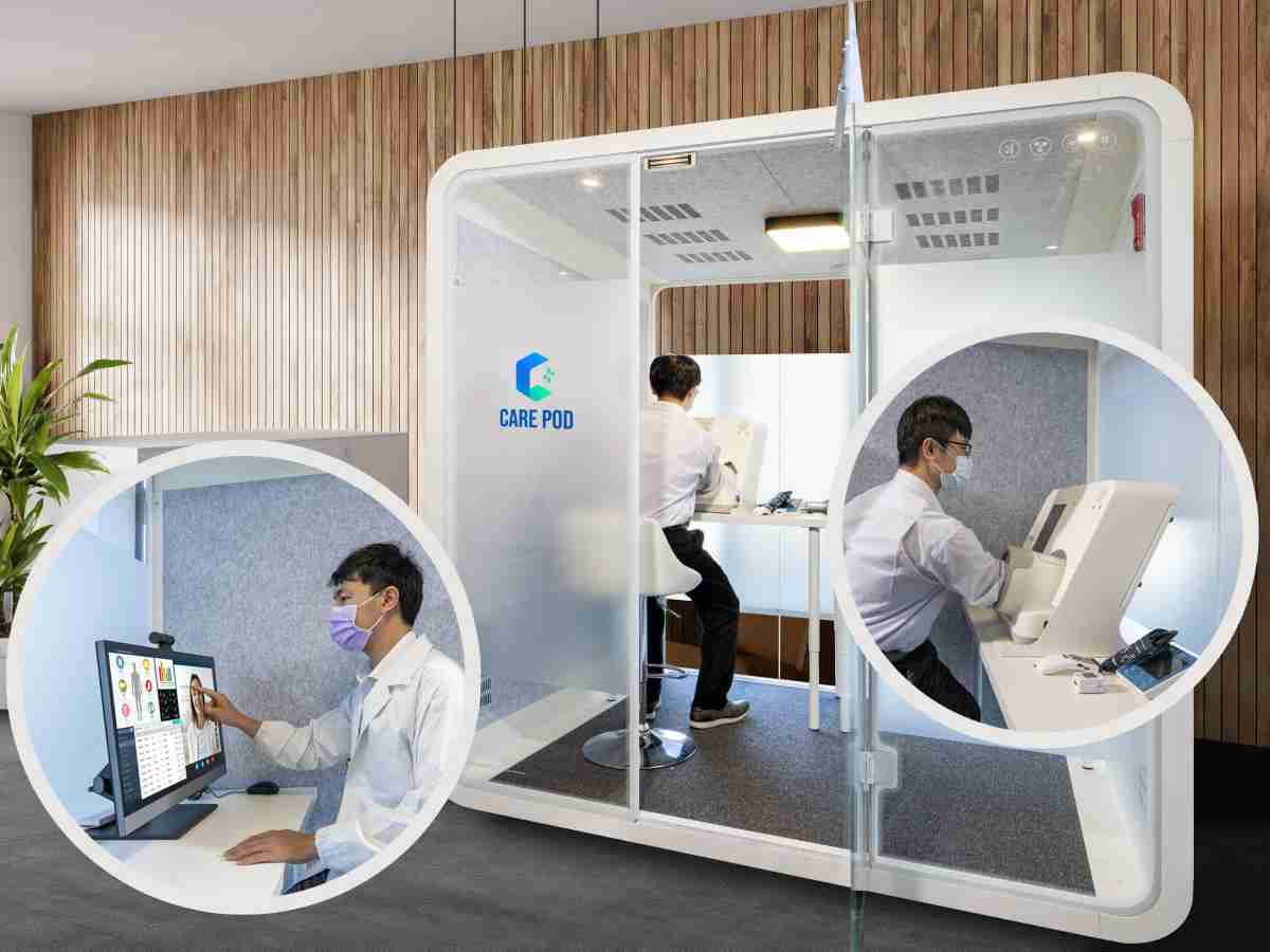 达擎于医疗科技展中展出＂远距诊疗舱＂，，，以因应医疗数字化及社会高龄化趋势下、、、、复诊及慢性病患等族群对于远距看诊需求逐渐升高所推出的创新整合方案。。。多功能合一、、、、高隐私性的远距诊疗舱可根据病患端与医师端的不同需求，，提供弹性化及客制化功能，，，节省医生和病患的精力及时间